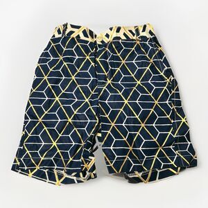 African Wax Fabric Ankara Shorts No Size Check Measurements Blue Yellow